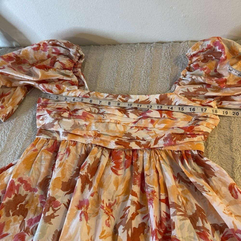 Abercrombie &‎ Fitch Women's Large Emerson Poplin Puff Sleeve Mini Dress Floral - Picture 11 of 14